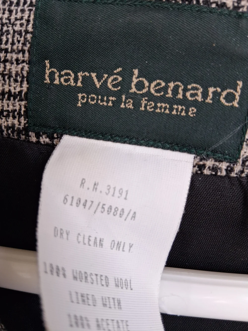 Harve Benard Women's Plaid Blazer Jacket in Black/Gray Lined XXL 27 In Pit ToPit